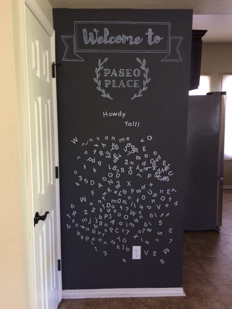 Finished Chalkboard Wall